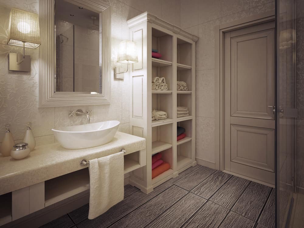 Smart Bathroom Storage Ideas For Neater, Shower Stall Built In Shelving Ideas
