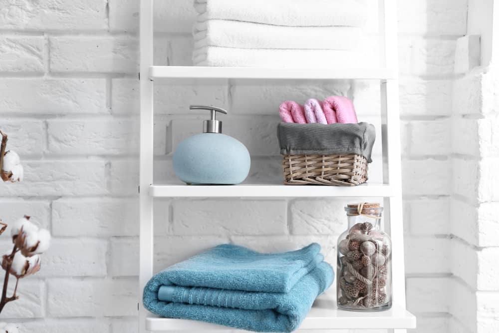 Give the ladder a go for valuable bathroom storage