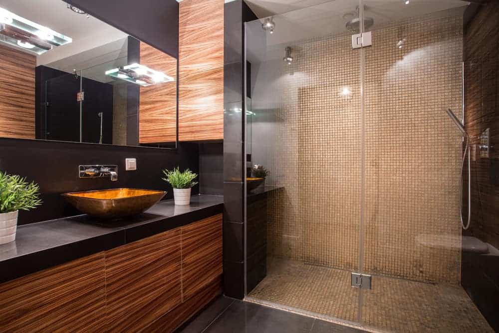 41 Creative Bathroom Tile Ideas, Brown Tile Bathroom