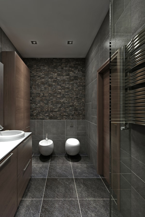 Design Ideas That Make Small Bathrooms, Dark Brown Tiles For Bathroom