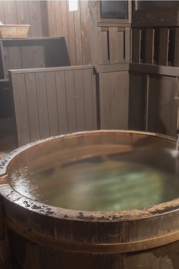 Traditional Japanese soaking tubs