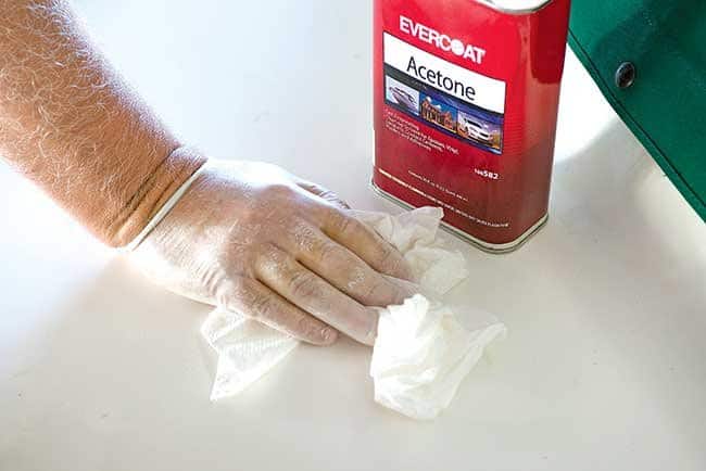 Wipe Down the Tub with Acetone 1
