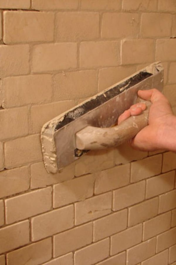 Apply your grout diagonally 1