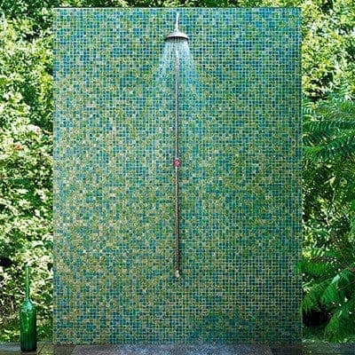 Colorful and classic outdoor shower