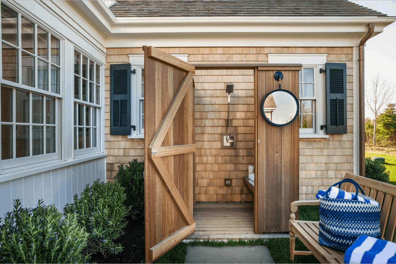 why we built a makeshift outdoor shower