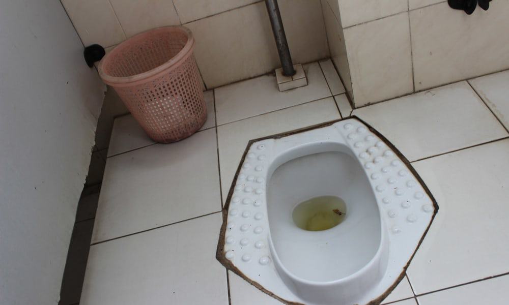 In a Squat Toilet