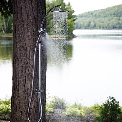 Lake-house Luxury outdoor shower