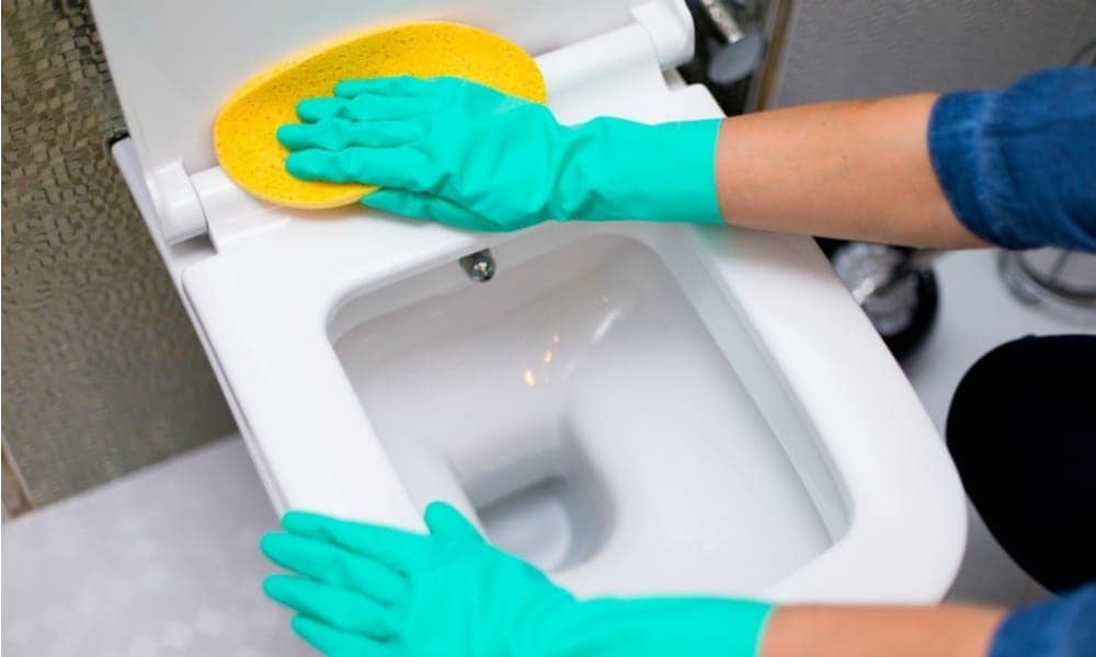 Method 2 Toilet Seat Cleaning with Baking Soda Paste and Elbow Grease