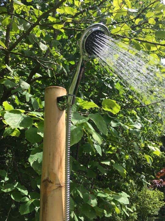 Outdoor Bamboo Shower