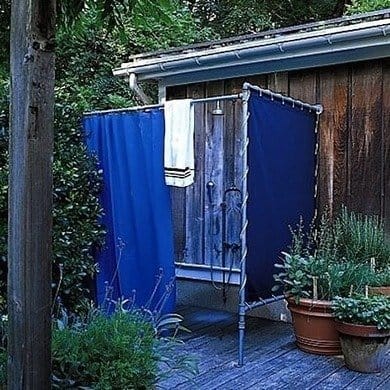 31 Easy Homemade Outdoor Shower Plans, Outdoor Free Standing Shower Stall