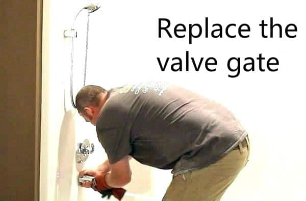 Replace the valve gate