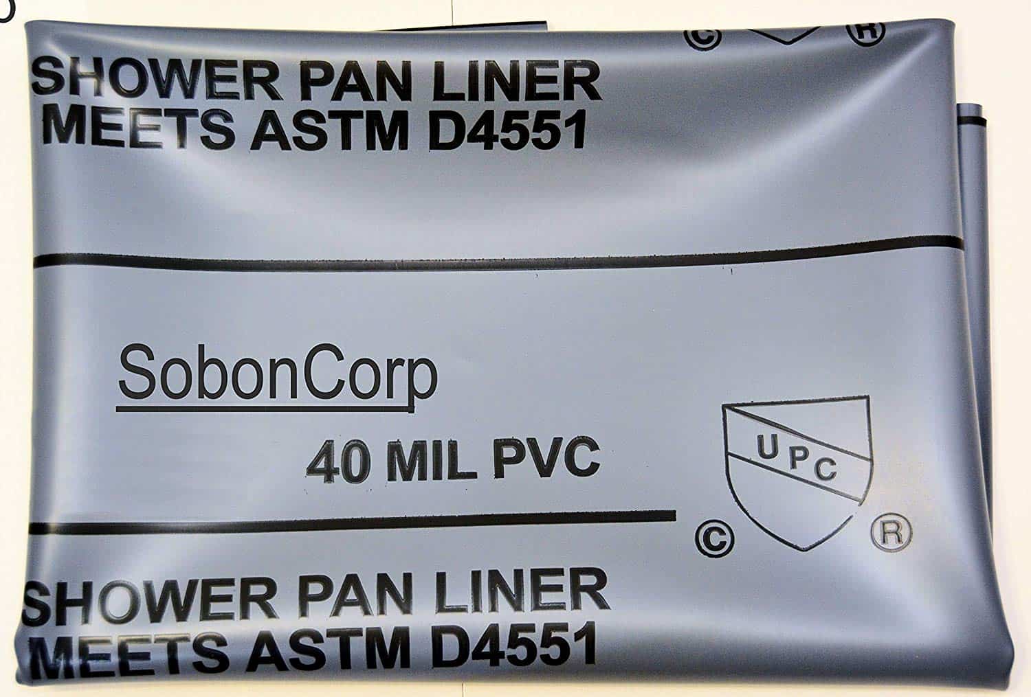 What is a shower pan liner made of