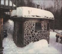 Cordwood Masonry Sauna