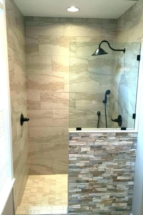 31 Luxury Walk In Shower Ideas - Shower With Half Wall And Glass