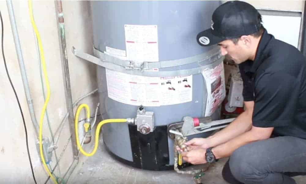 steps on Flush a Water Heater