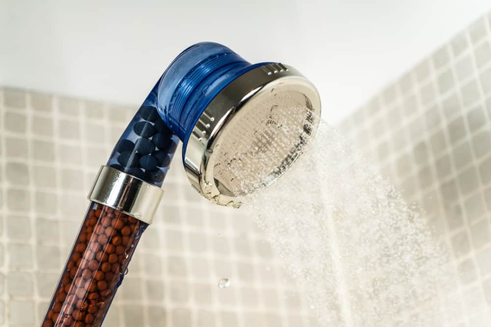 5-Pc Kit StoneStream Handheld Showerhead Hard Water Filter Wall Shower Adapter