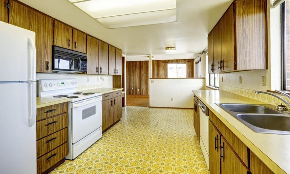 Linoleum kitchen flooring