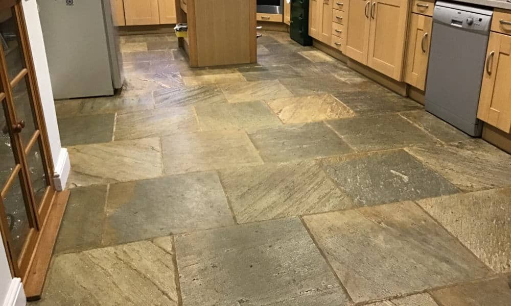 Slate kitchen flooring