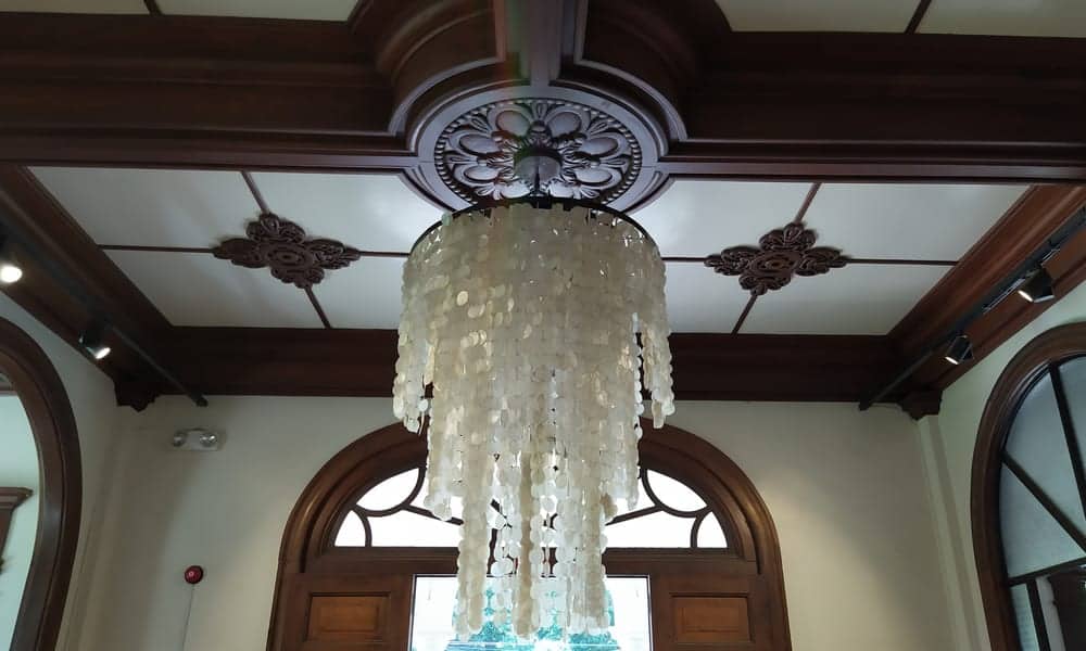 Capiz kitchen chandelier