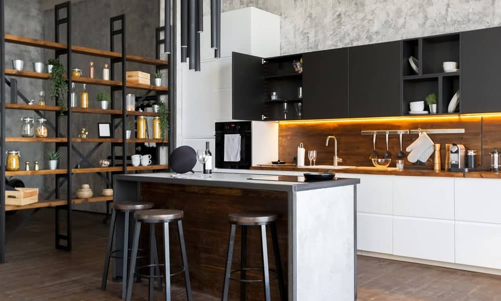 Industrial kitchen island