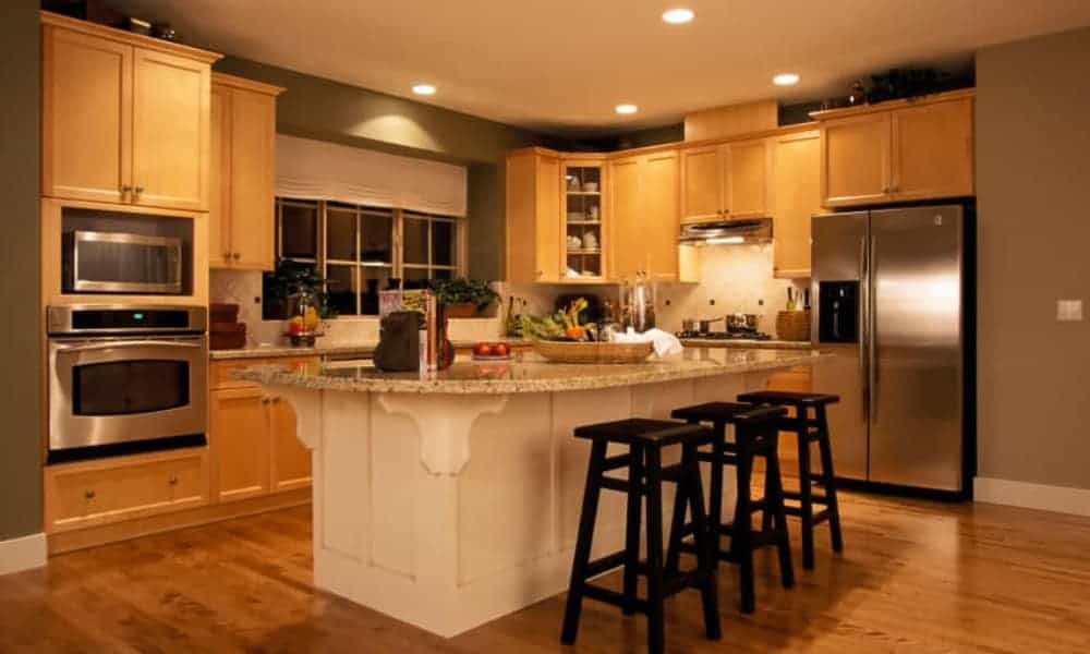 Recessed kitchen downlighting