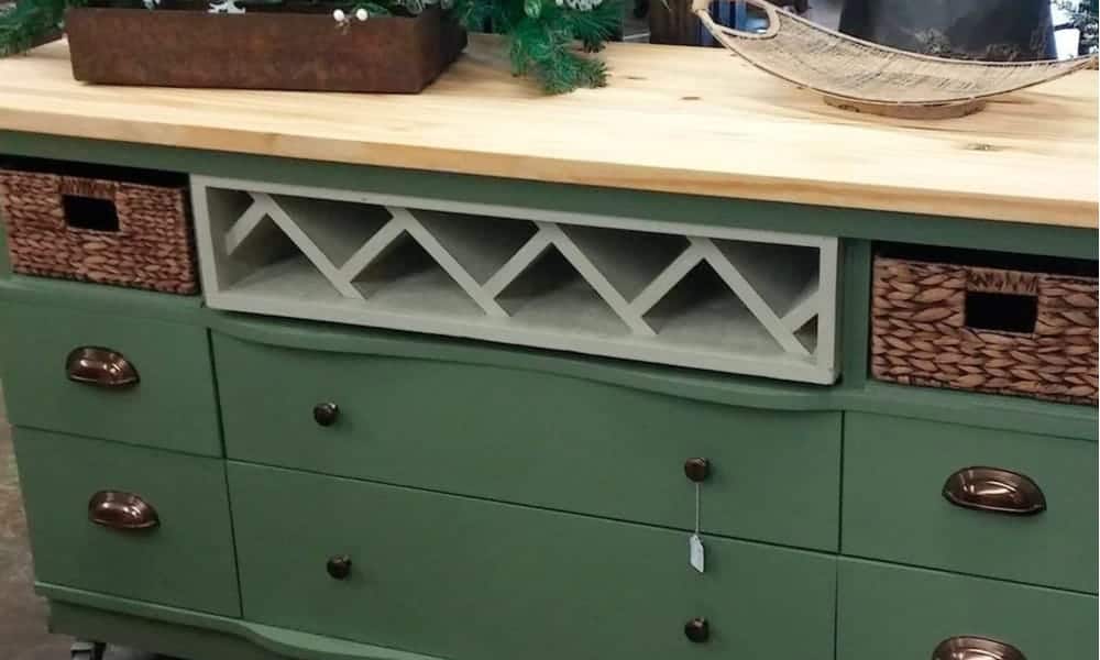 Repurposed kitchen cabinet