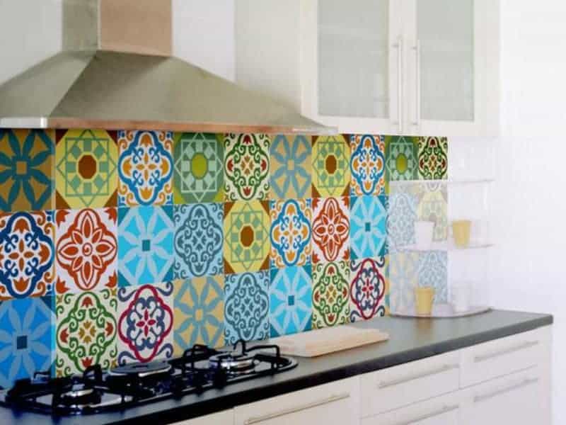 Tile decals backsplash