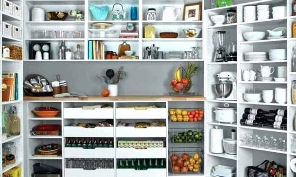 Well-organized custom pantry