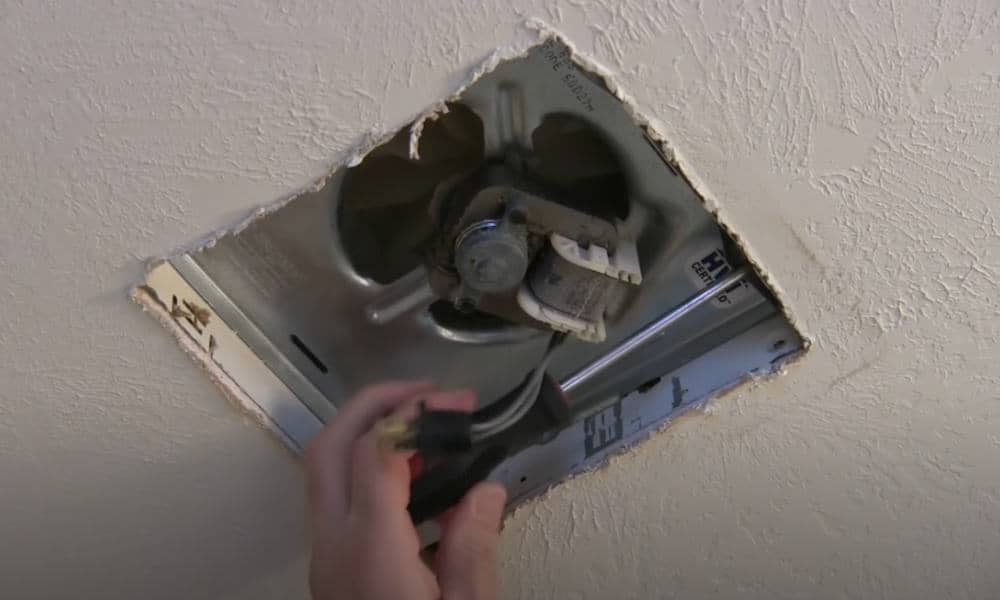 Remove your fan cover and detach the wires