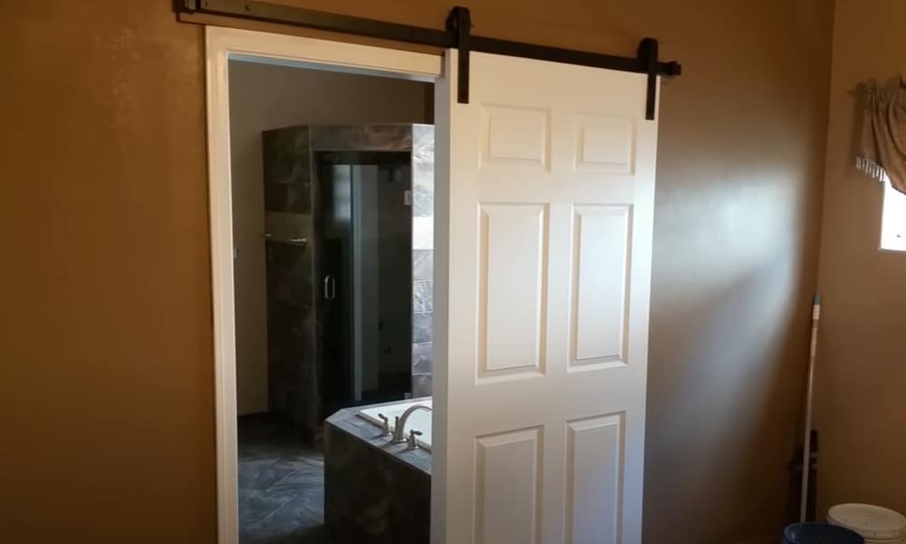 Can You Use A Barn Door For Bathroom, How To Lock A Sliding Barn Door For Bathroom