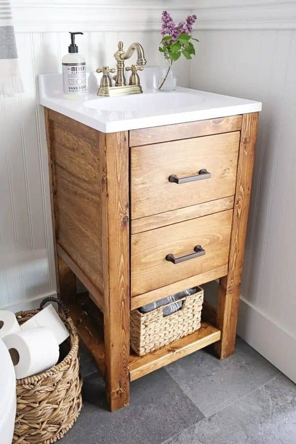 DIY Bathroom Vanity for $65