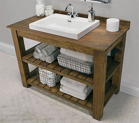 DIY Make a Wood Bathroom Vanity