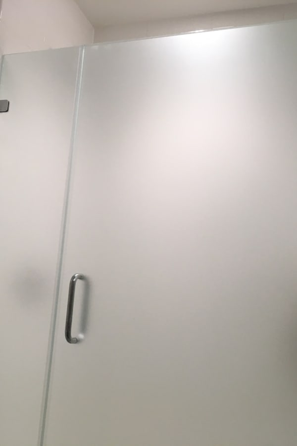 Frosted glass bathroom doors