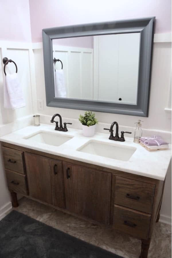 27 Homemade Bathroom Vanity Cabinet, Diy Double Sink Vanity Plans