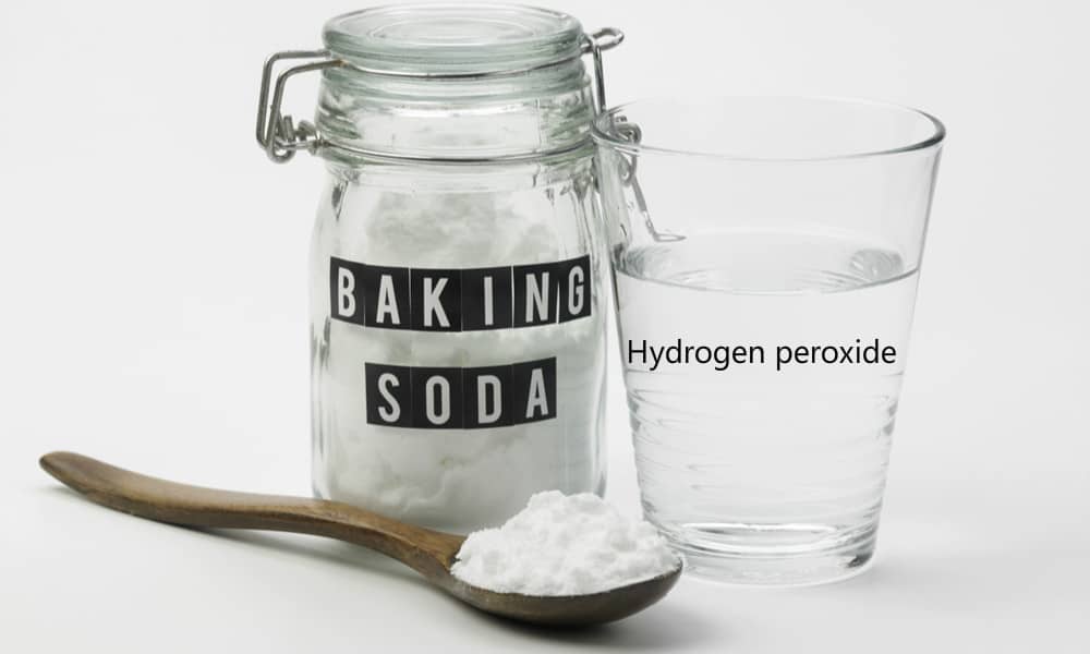 Hydrogen peroxide and baking soda