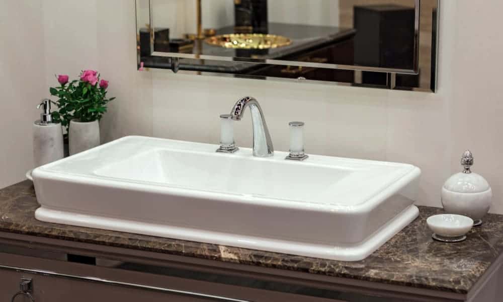 large bathroom sink size