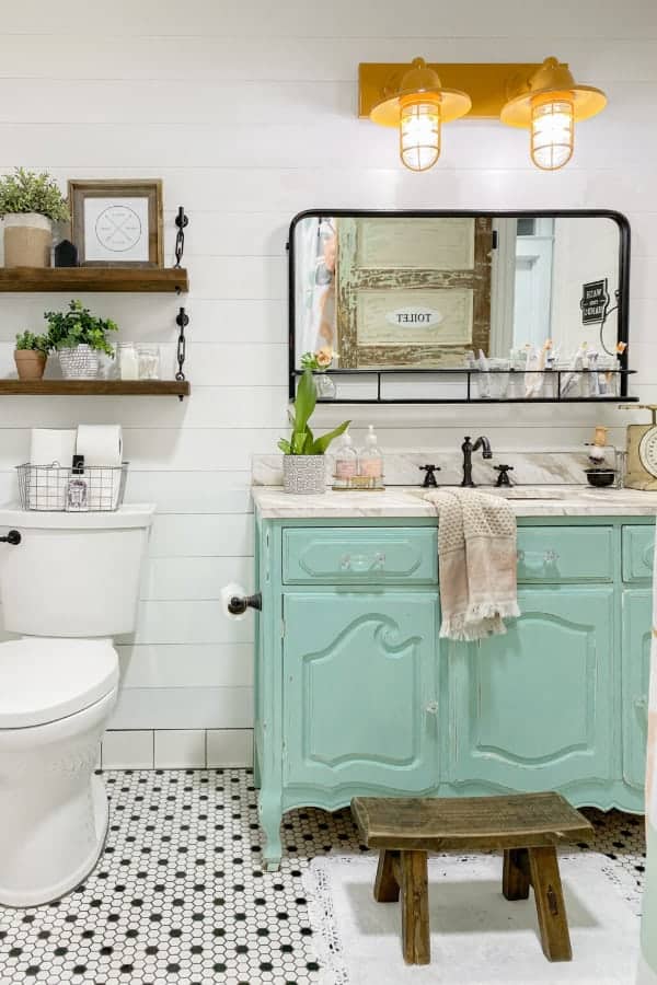 Vintage Dresser to Bathroom Vanity