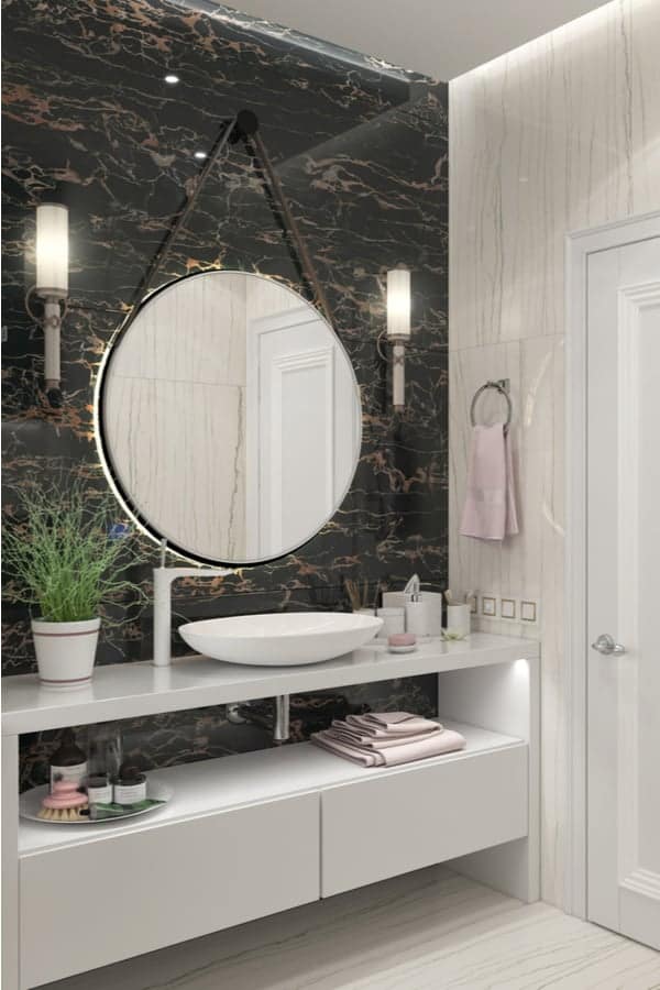 Bathroom Backsplash Ideas Tile Sink, Tile Backsplash Behind Bathroom Sink