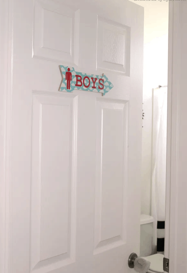 DIY Bathroom Door Signs