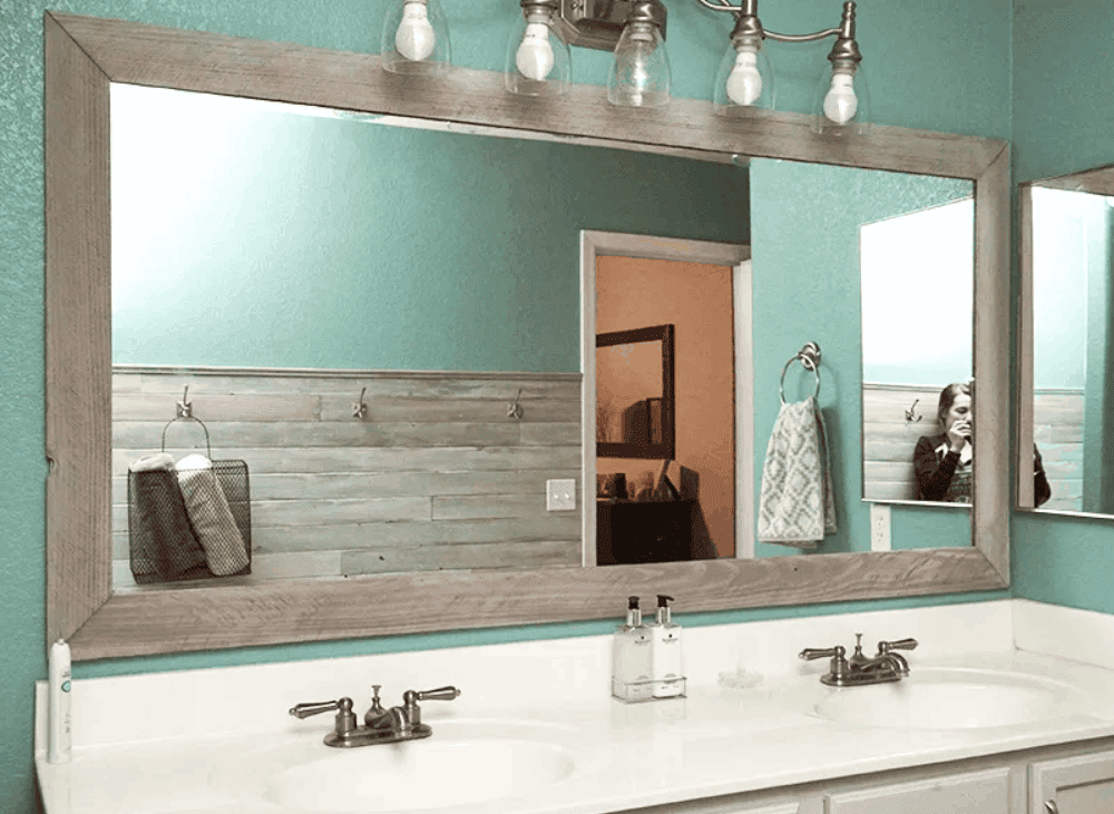 DIY Bathroom Mirror Frame for Under $10