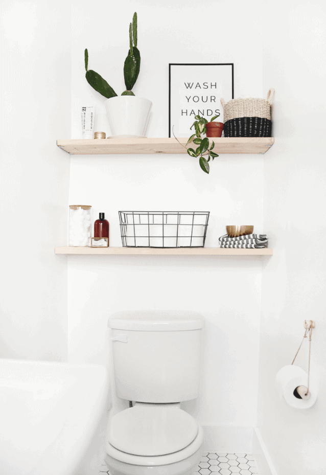 DIY Bathroom Shelves