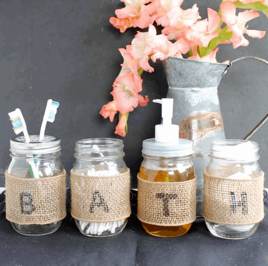 DIY Mason Jar Bathroom Set – Make Your Own