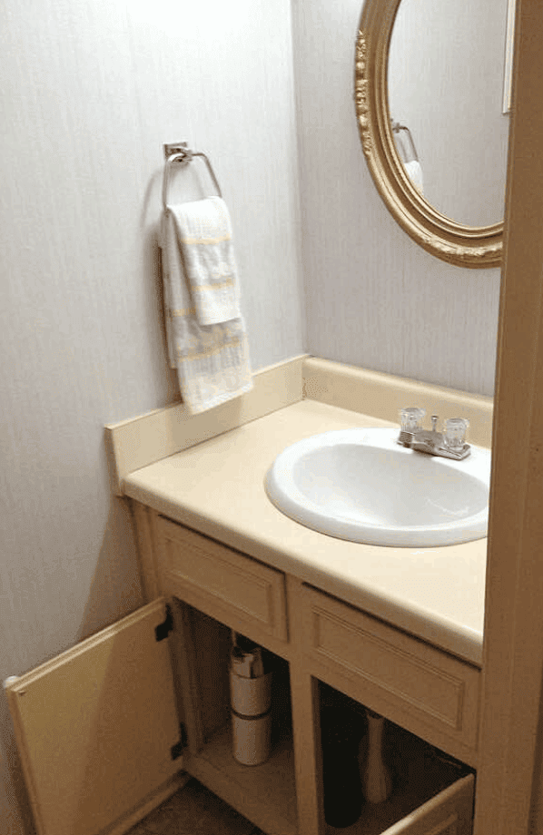 DIY Wood Bathroom Countertop in One Weekend