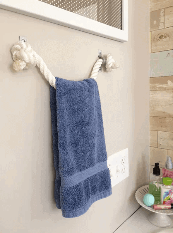 DIY Rope Towel Holder