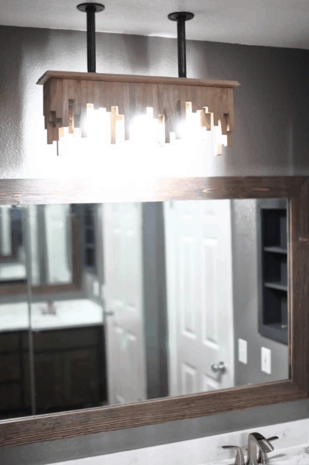 How to Build a DIY Bathroom Light Fixture from Ceiling