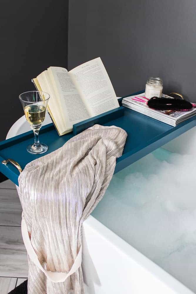 Blue DIY Bath Tray