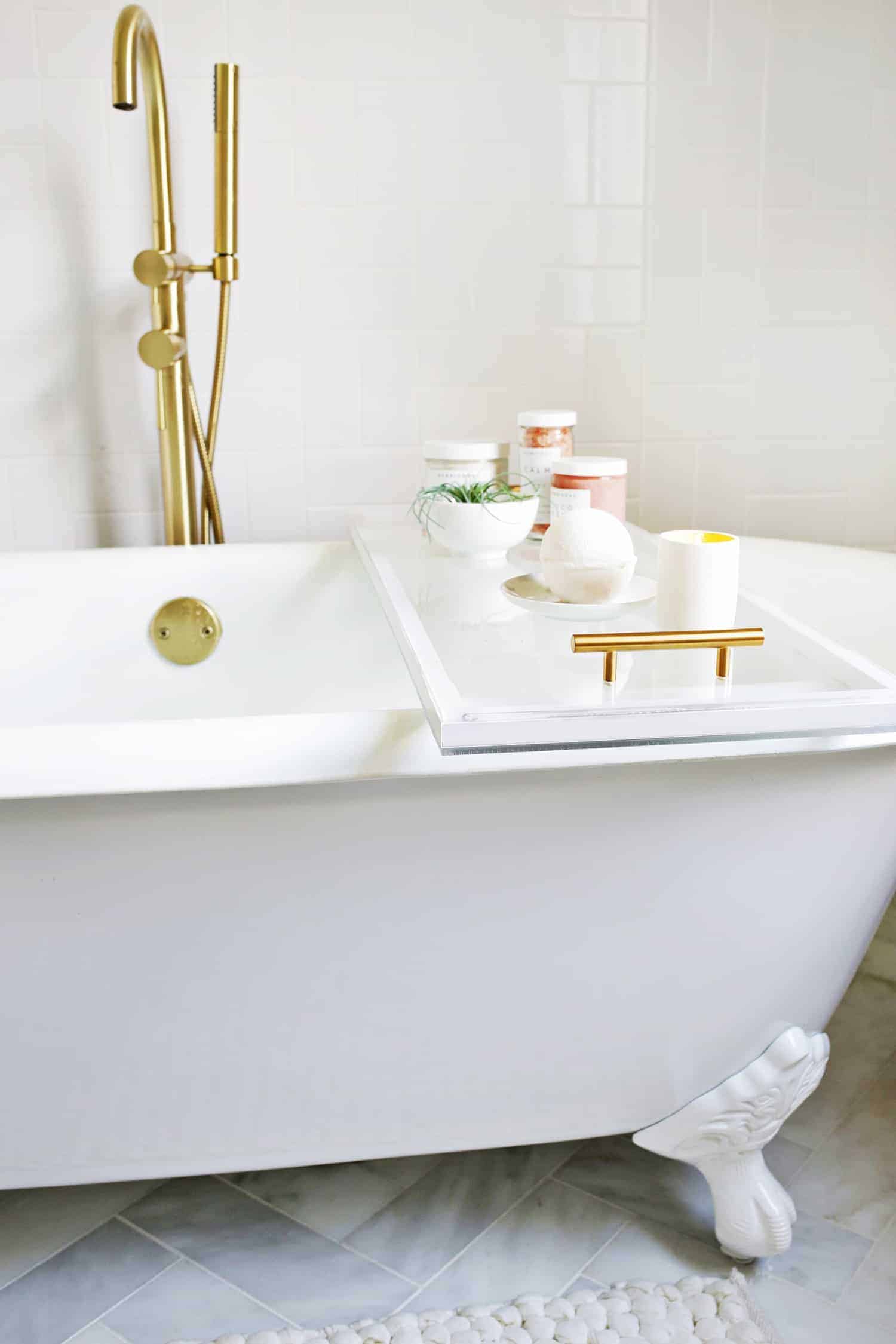 Clear Lucite DIY Bath Caddy