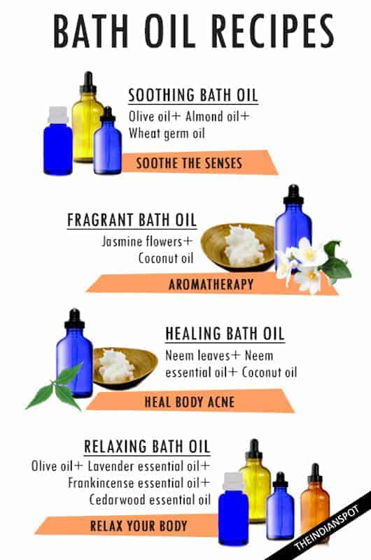 Four Indian DIY Bath Oils