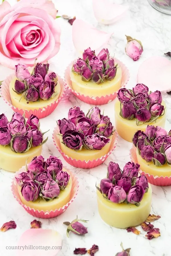 DIY Rose Bath Truffles