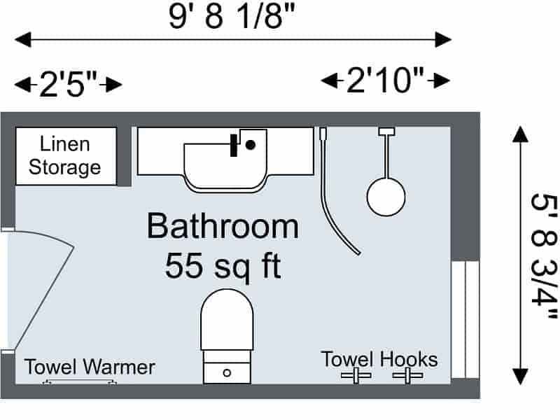 Corner shower